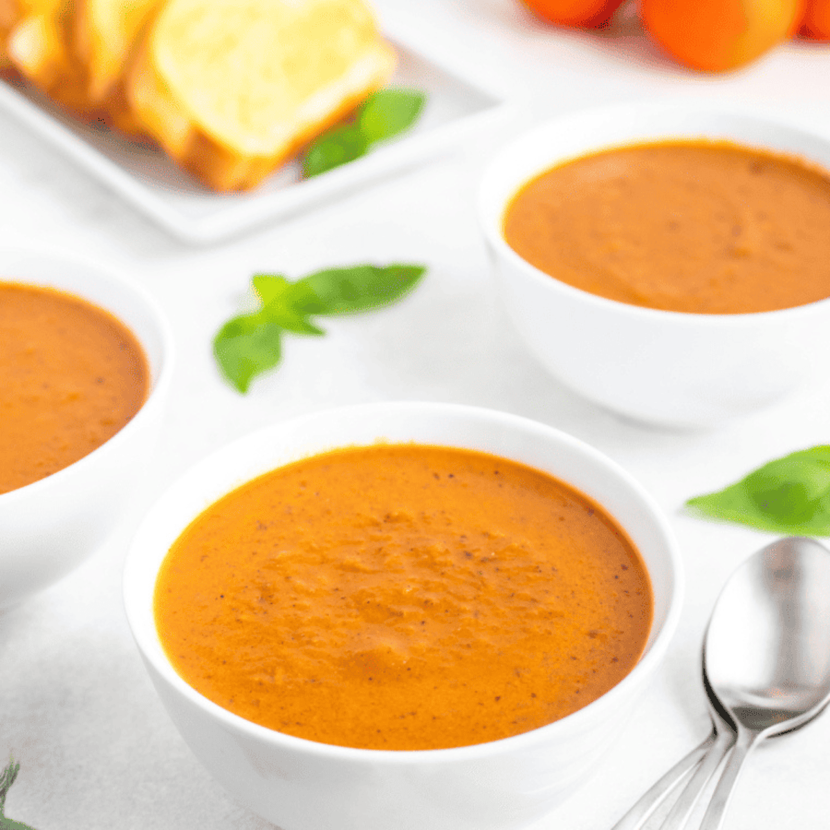 Easy Homemade Creamy Tomato Basil Soup (First Watch Copycat)