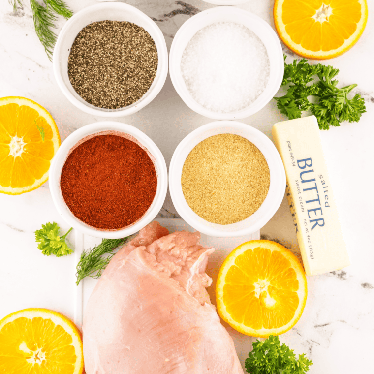 Ingredients needed for Zaxby’s Fry Seasoning Recipe on kitchen table.