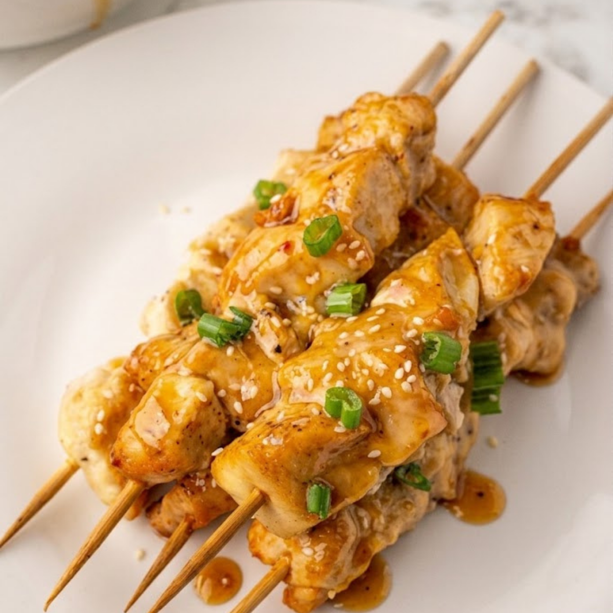Air Fryer Bang Bang Chicken Skewers