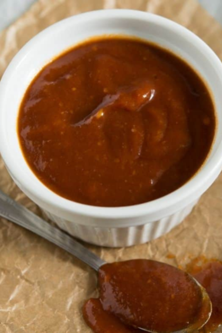 Easy copycat Milo’s Sauce Recipe prepared in a white dipping bowl for burgers and sandwiches