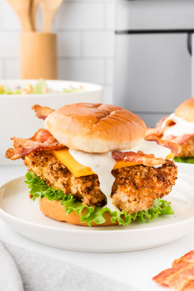 Homemade buttermilk ranch dressing served with crispy chicken tenders