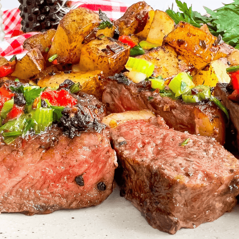 10 easy steak marinades in small bowls, ready for grilling or pan-searing