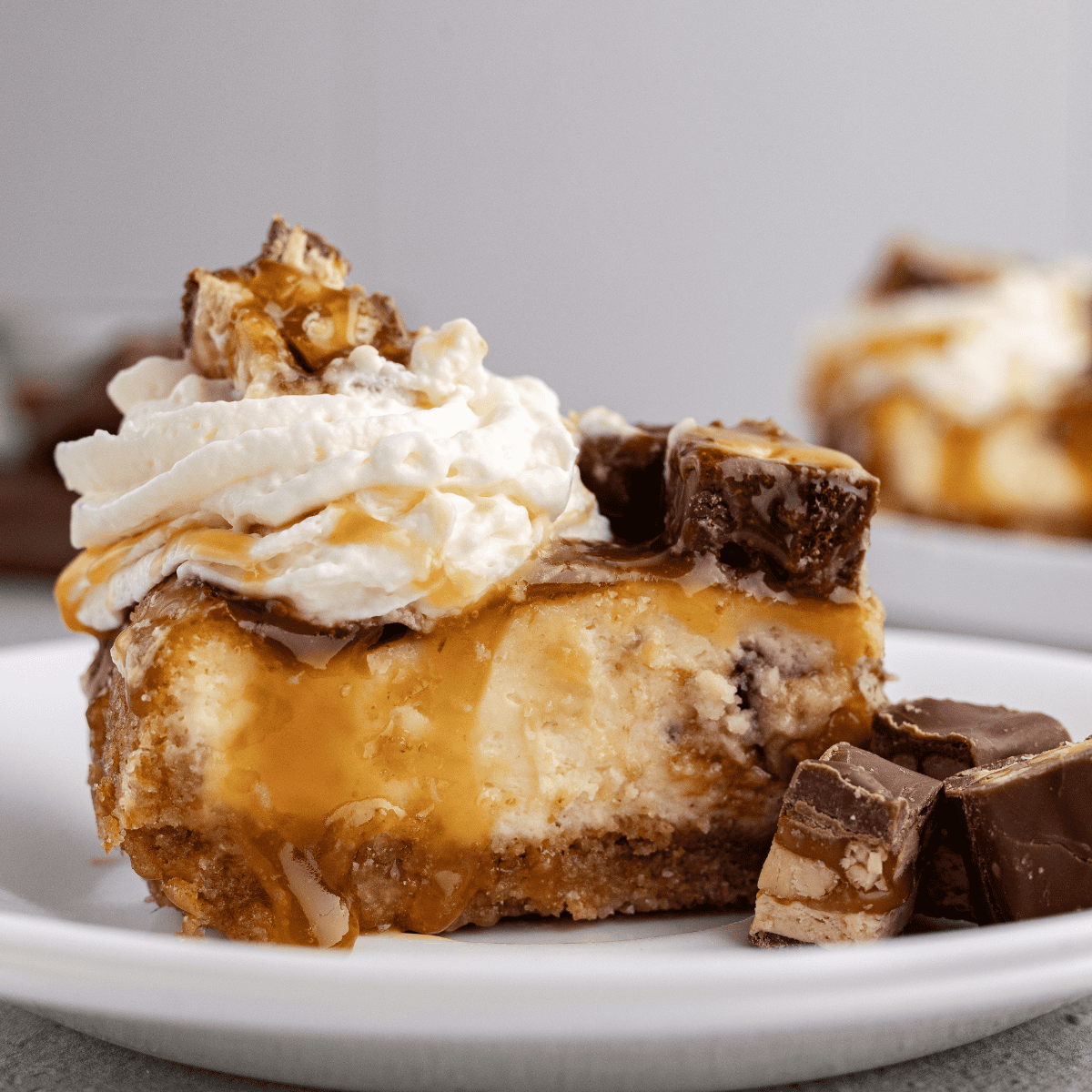Air Fryer Snickers Cheesecake