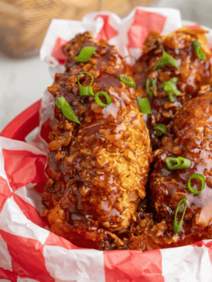 altt ag for Homemade hickory bourbon BBQ sauce coated on chicken tenders 11:47 AM Homemade hickory bourbon BBQ sauce coated on crispy chicken tenders