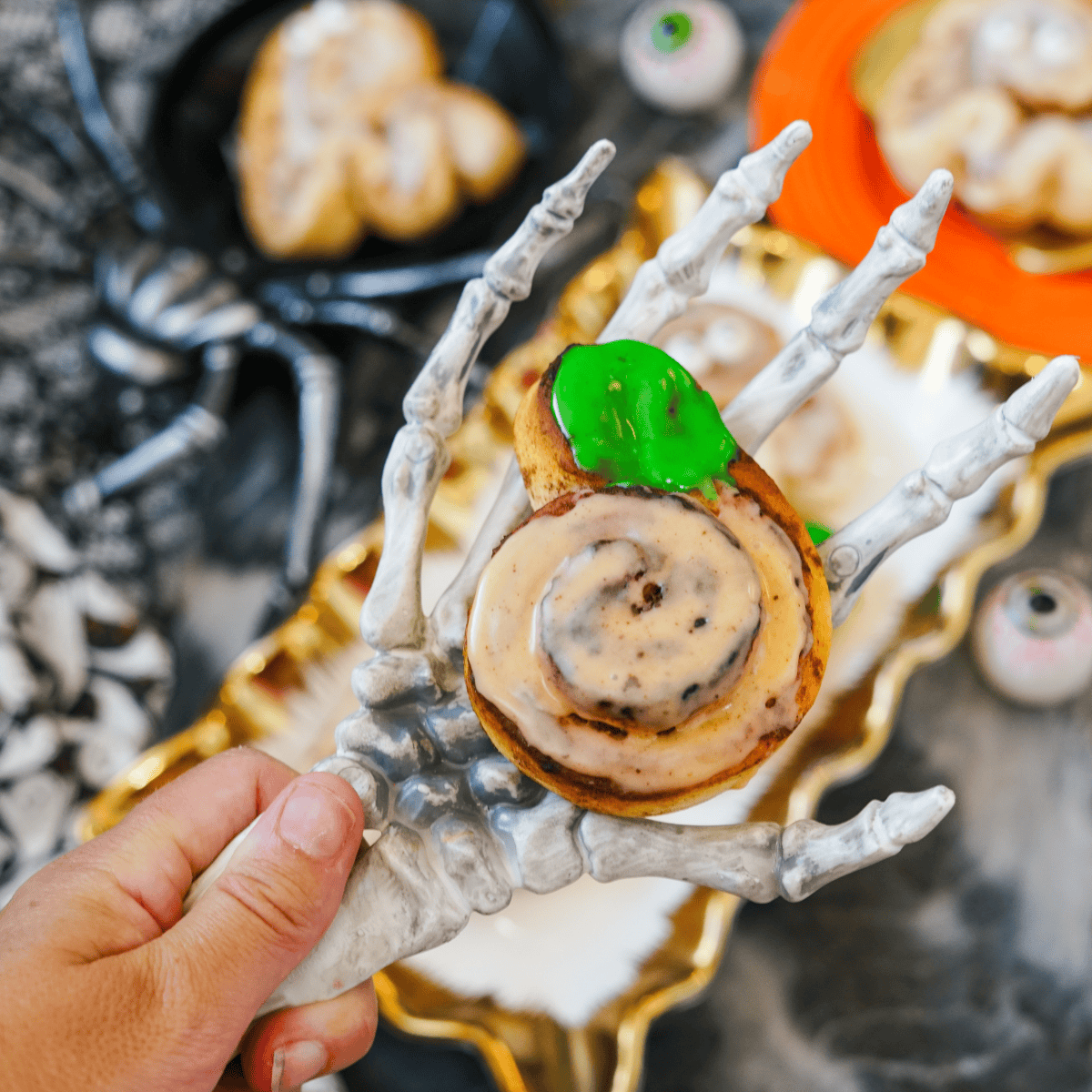 Easy Halloween Cinnamon Rolls