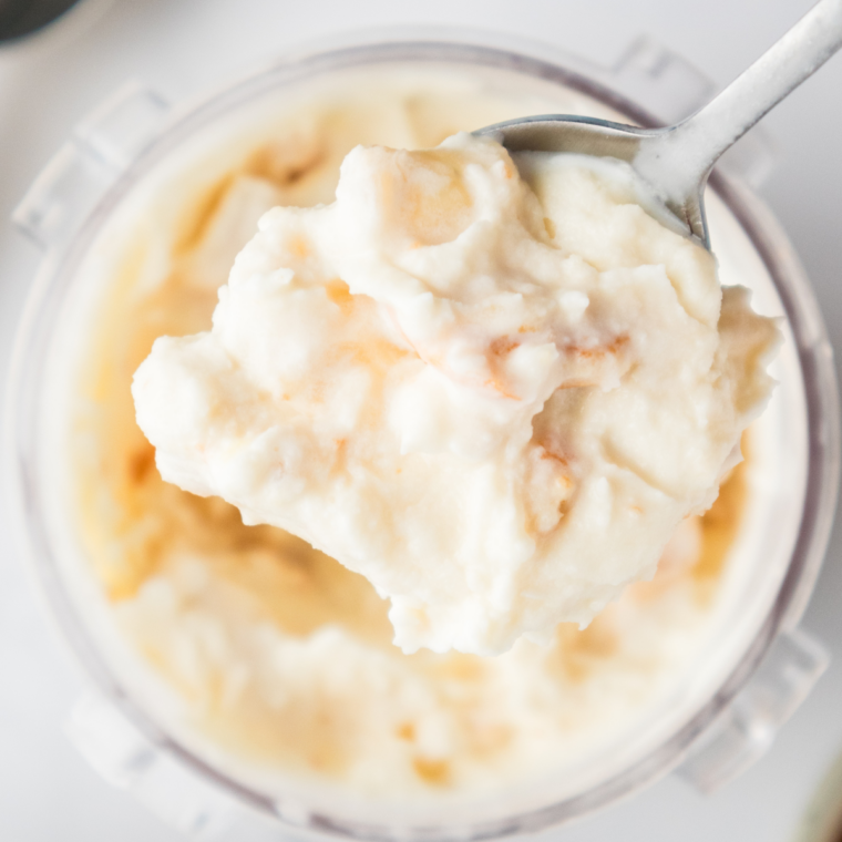 Crushed vanilla wafers added to a well in the center of the pint before the mix-in cycle