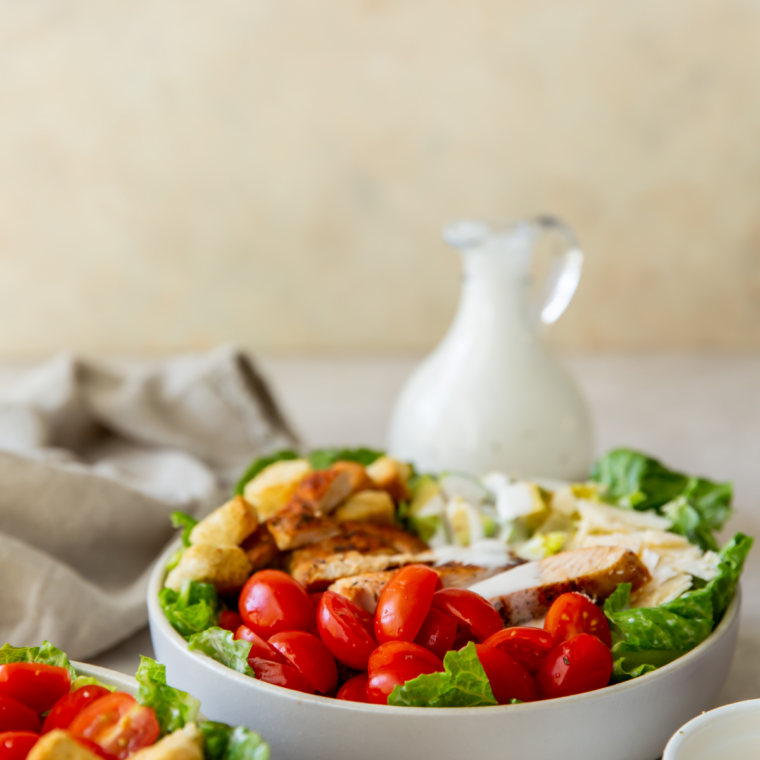 Fresh Caesar salad tossed with homemade LongHorn Caesar salad dressing and croutons
