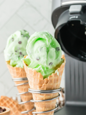 This easy Ninja Creami pistachio ice cream is creamy, nutty, and takes just 5 minutes of prep. Six simple ingredients plus one overnight freeze.