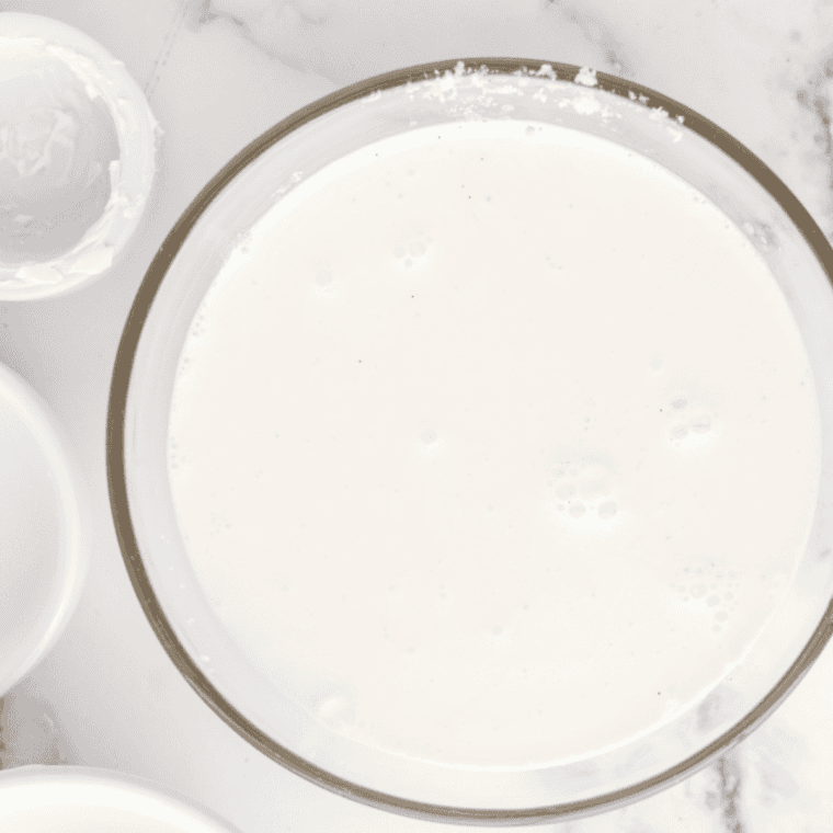 Whole milk, heavy cream, sugar, and vanilla extract for a Ninja Slushi vanilla milkshake