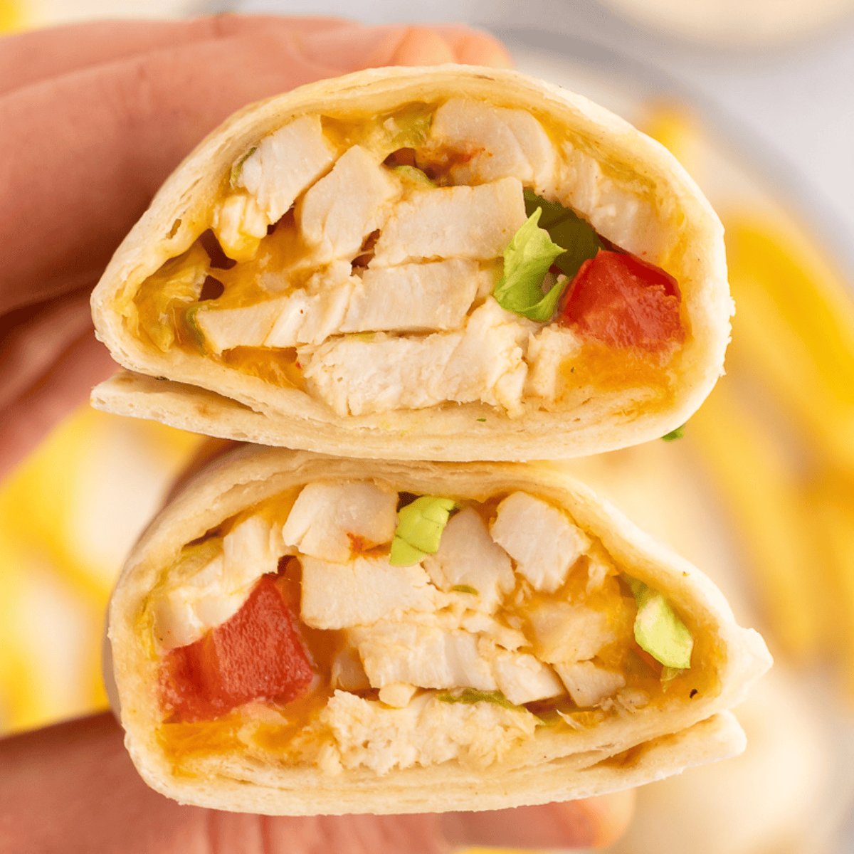 Rotisserie Chicken Snack Wraps (Air Fryer, 10 Minutes)